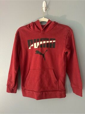 Puma Red Crewneck Hoodie with Black Logo